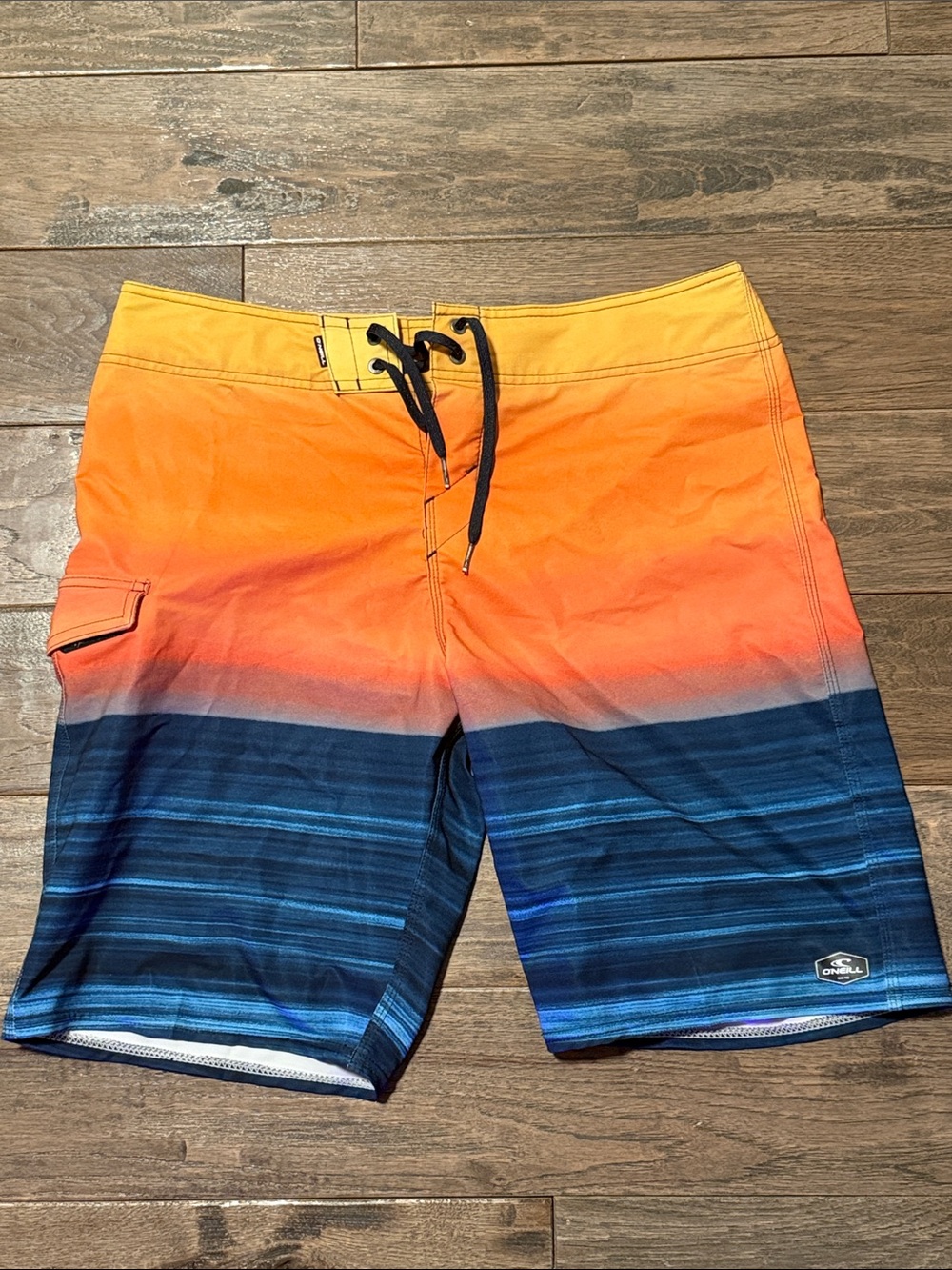 O'Neill Orange to Navy Gradient Swim Board Shorts